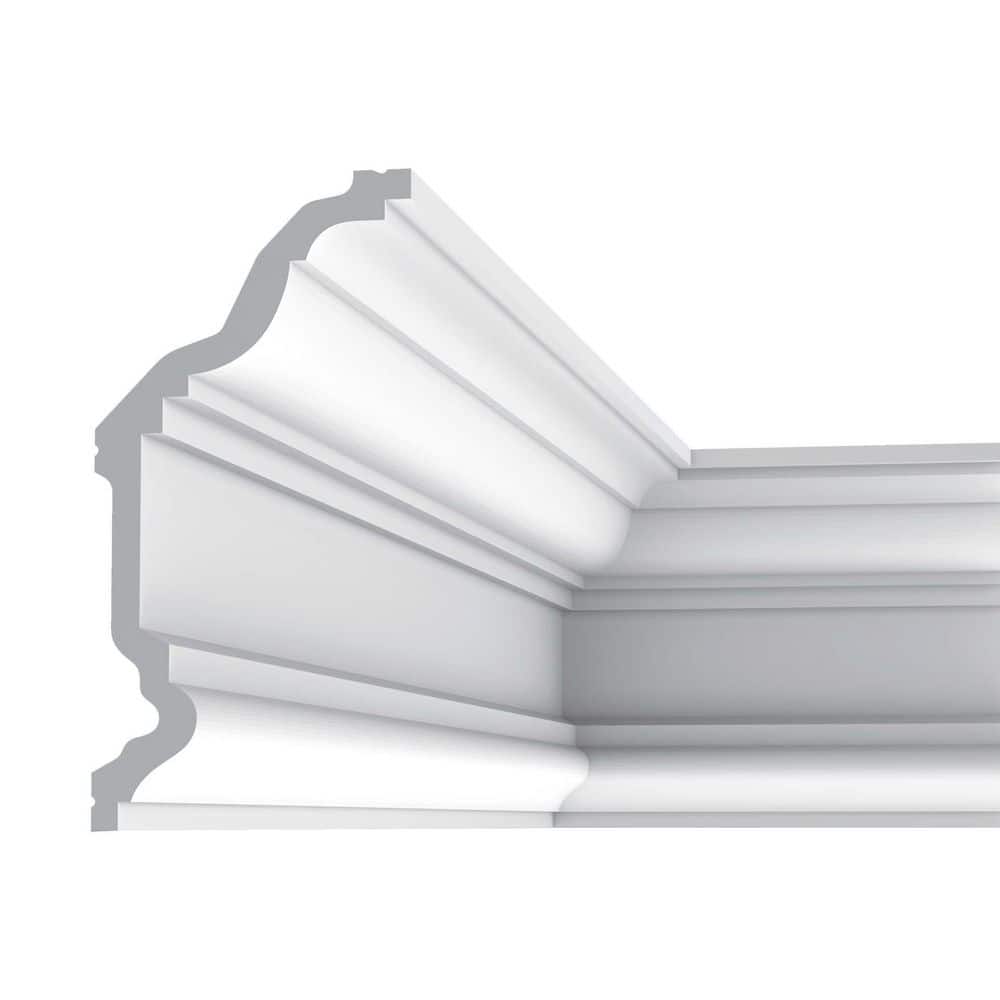 Primed White Polyurethane Crown Moulding 78 in