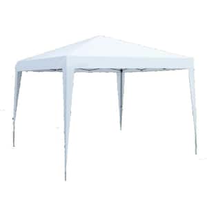 10 ft. x 10 ft. Outdoor Pop-Up Gazebo Canopy Tent with 2 Removable Sidewall and Zipper 4pcs Weight sandbag and Carry Bag