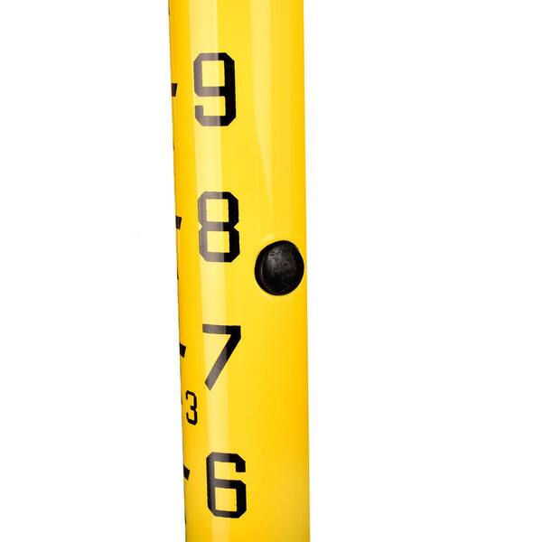 AdirPro - 6 ft. 2 m 10ths Graduation Aluminum 3-Position Snap-Lock Rover Telescoping Rod Pole in Yellow