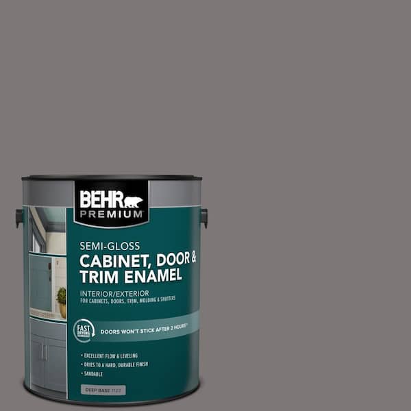 1 gal. #PFC-74 Tarnished Silver Semi-Gloss Enamel Interior/Exterior Cabinet, Door & Trim Paint