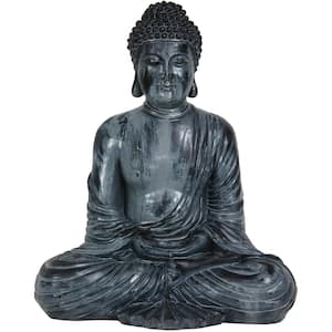 12 in. Japanese Sitting Buddha Decorative Statue