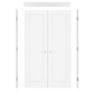 ARK DESIGN 72 in. x 80 in. 1-Paneled Blank Universal-Hand White Solid ...