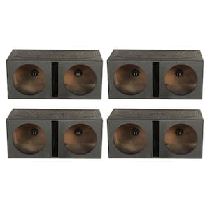 Dual 12 in. Vented Ported Subwoofer Sub Box with Bedliner Spray (4 Pack)