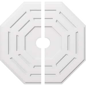 1 in. P X 15 in. C X 38 in. OD X 5 in. ID Westin Architectural Grade PVC Contemporary Ceiling Medallion, Two Piece