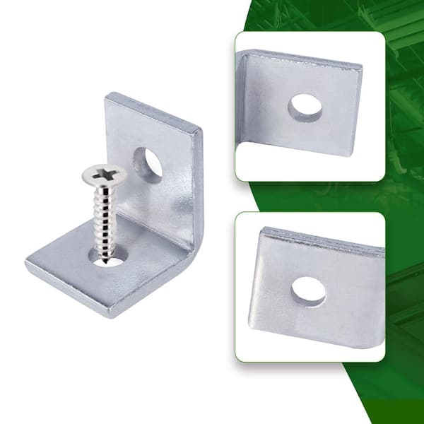 2 PCS 6x6x5 Inch Heavy Duty Steel Corner Brackets - 1/4 Inch Thick L Brackets For Woodworking