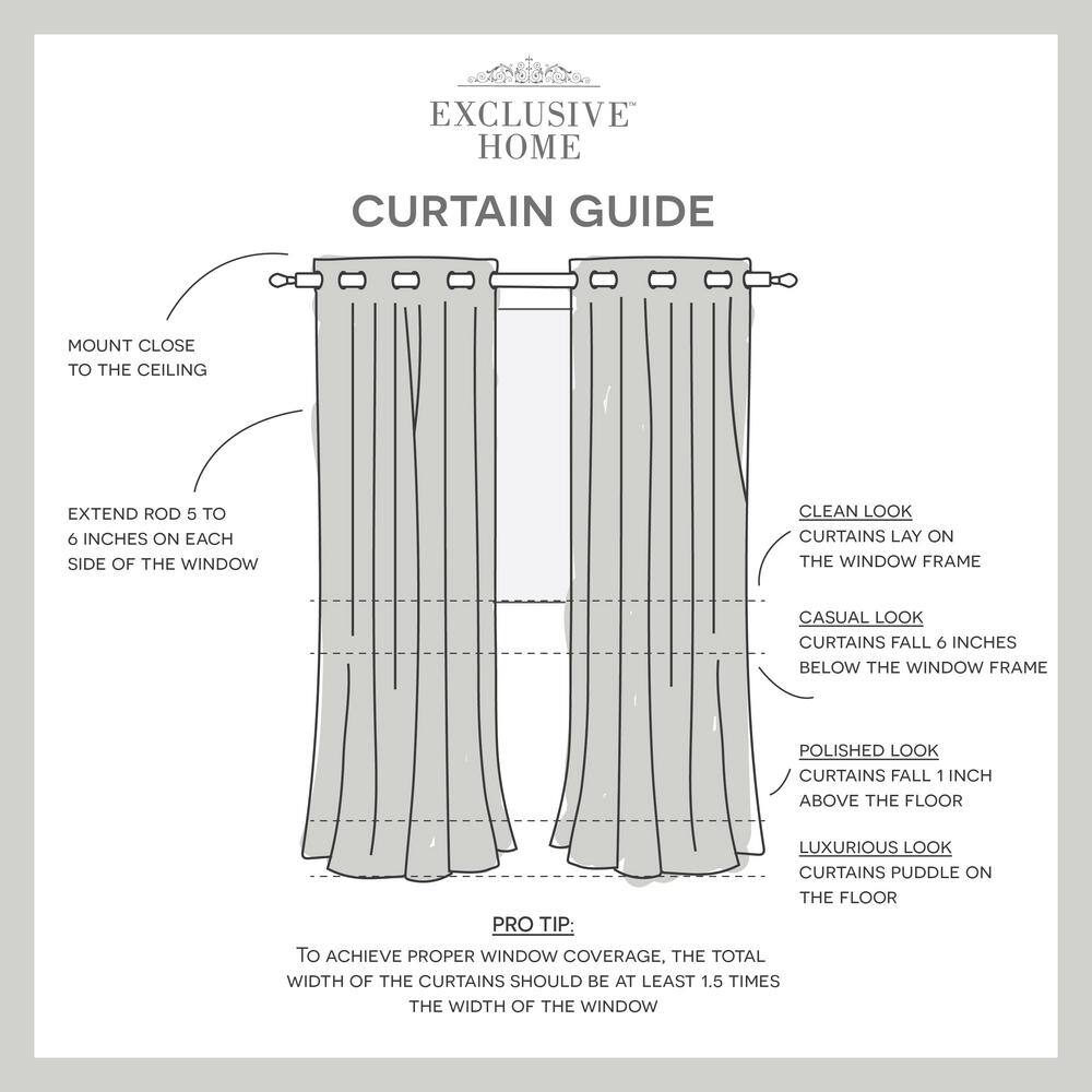 Slate Blue Velvet Light-Filtering Grommet Curtain Panels, 54" x 96"