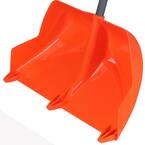 Crack Jumper 24 in. Combo Pusher, Adjust 42 in Vinyl-Coated Metal Handle, ABS-Plastic Blade, Ergonomic Grip Snow Shovel