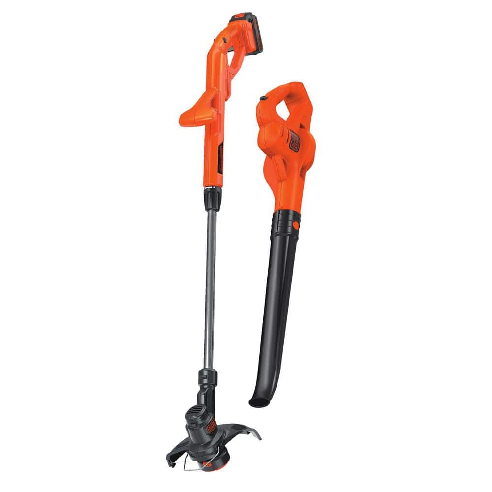 BLACK+DECKER 20V MAX Cordless Battery Powered String Trimmer & Leaf Blower Combo Kit with (1) 1.5 Ah Battery and Charger