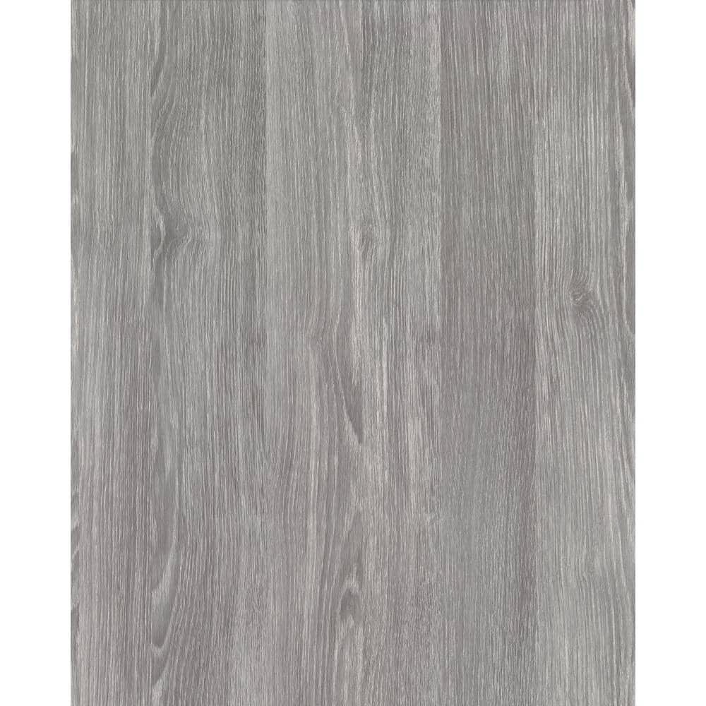 Oak Sheffield Pearl Grey 17 in. x 78 in. Adhesive Backing Drawer and Shelf 