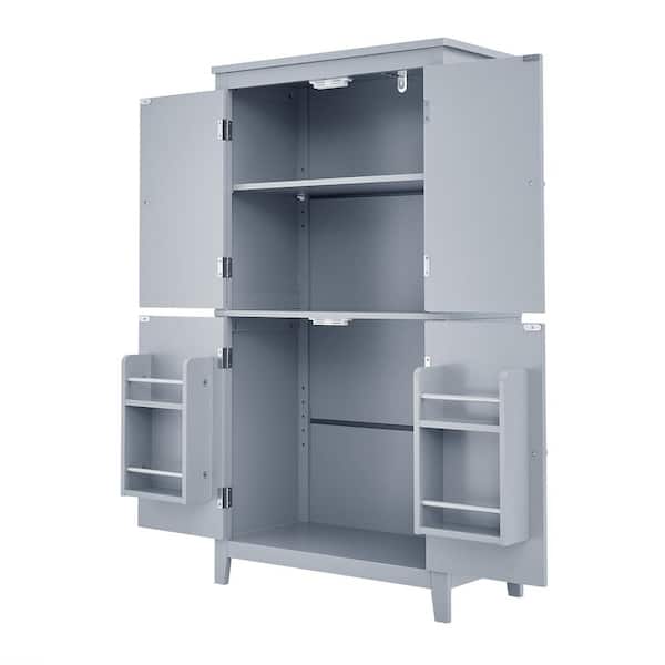 COWLOWN 23.6 in. W x 11.8 in. D x 43.3 in. H Bathroom Gray Linen Cabinet