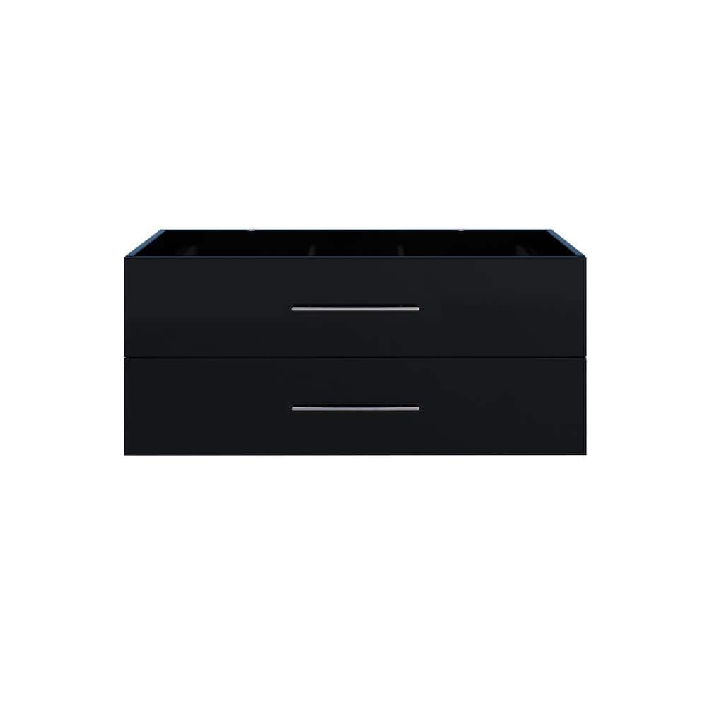 Napa 48 in. W x 18 in. D x 21 in. H Single Sink Bath Vanity Cabinet without Top in Glossy Black, Wall Mounted price history on PriceWatchPro