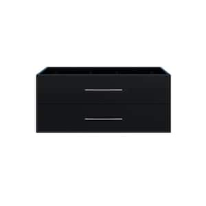 Napa 48 in. W x 18 in. D x 21 in. H Single Sink Bath Vanity Cabinet without Top in Glossy Black, Wall Mounted