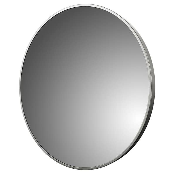 Unbranded 32 in. W x 32 in. H Round Aluminum Framed Wall Mount Modern Decor Bathroom Vanity Mirror
