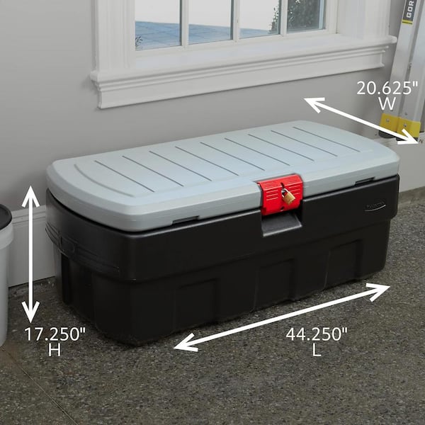 Lockable Storage Box Rubbermaid Tote With Wheels RUBBERMAID Action