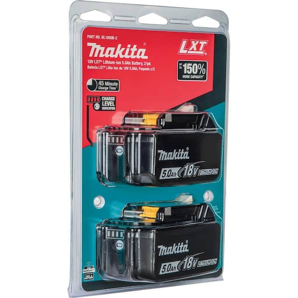 Makita 18V LXT Lithium-Ion Battery 5.0Ah (2-Pack) and 18V