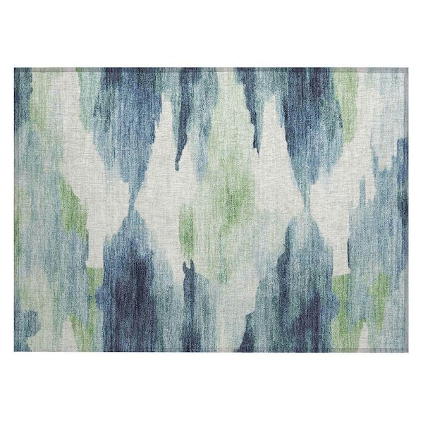 Chantille Machine Washable Indoor/Outdoor Abstract ACN2259 Blue 1 ft. 8 in. x 2 ft. 6 in. Accent Rug