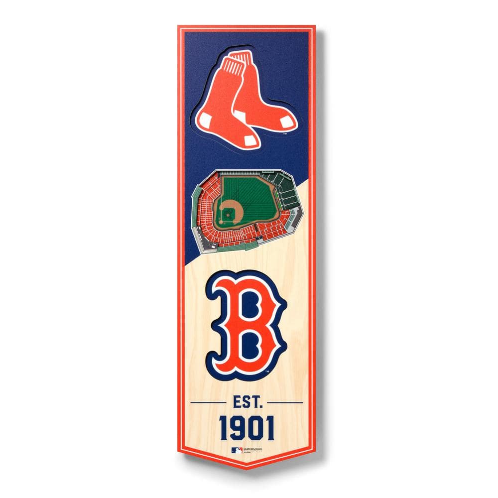YouTheFan MLB Boston Red Sox 6 in. x 19 in. 3D Stadium Banner