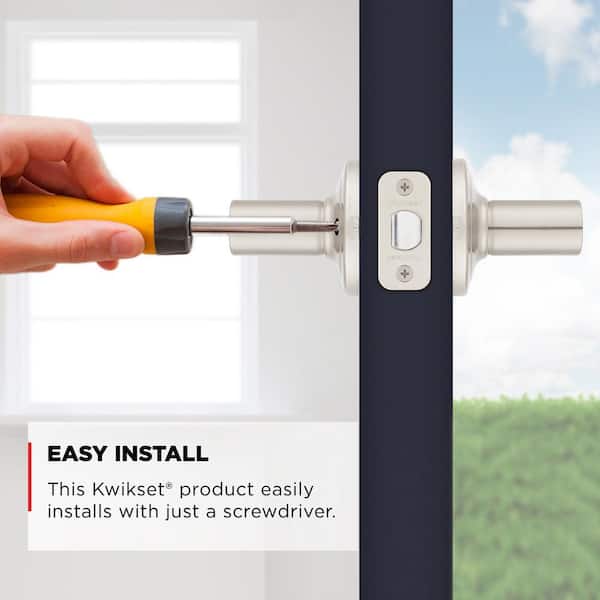Kwikset Henley Satin Nickel Hall/Closet Door Handle 92001-624