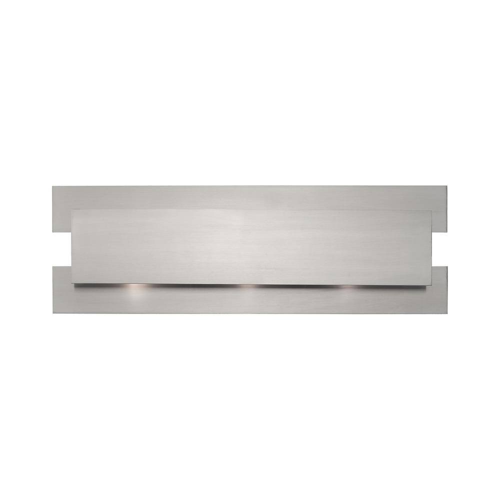 Modern Brushed Nickel 3-Light Vanity Wall Sconce