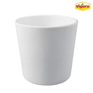 4.9 in. Ivorie Small White Ceramic Flare Planter (4.9 in. D x 4.5 in. H)