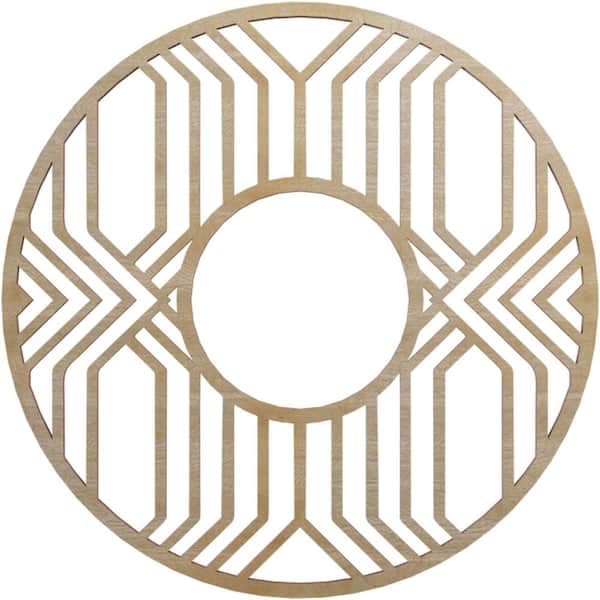 16 in. x 16 in. x 1/4 in. Empire Wood Fretwork Pierced Ceiling Medallion, Hickory