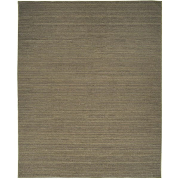 Nourison Washable Essentials Green 9 ft. x 12 ft. All-over design Contemporary Area Rug