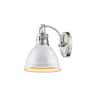 Yep By Golden Lighting Duncan 1-light Vanity In Pewter And White Shade - View #9
