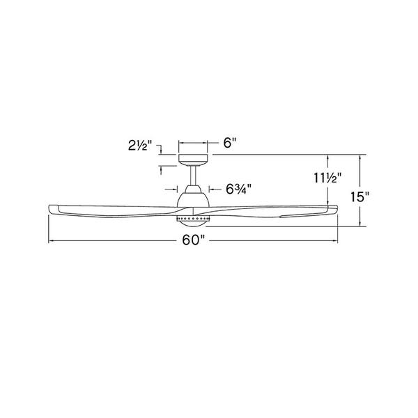 HINKLEY - Aileron 60.0 in. Indoor/Outdoor Integrated LED Matte White Ceiling Fan with Remote Control