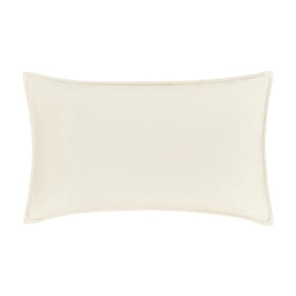 Toulhouse Ivory Polyester Lumbar Decorative Throw Pillow Cover 14 x 40 in.