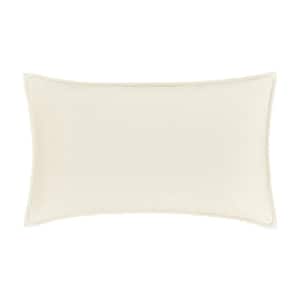 Toulhouse Ivory Polyester Lumbar Decorative Throw Pillow Cover 14 x 40 in.