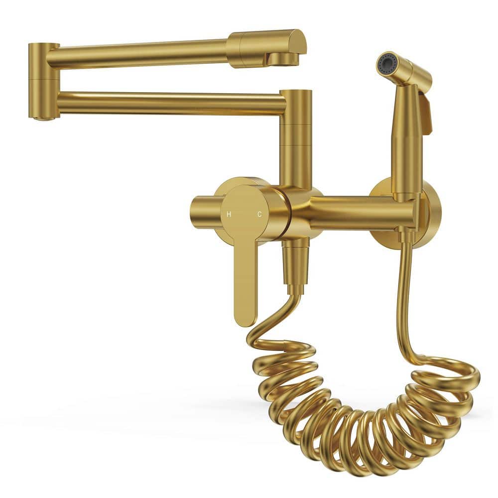 Waterfall 3-Hole High-Arc 8 in. Widespread Double Handle Bathroom Faucet 1.2GPM in Brushed Gold with Pop-Up Drain(2Pack) price history on PriceWatchPro