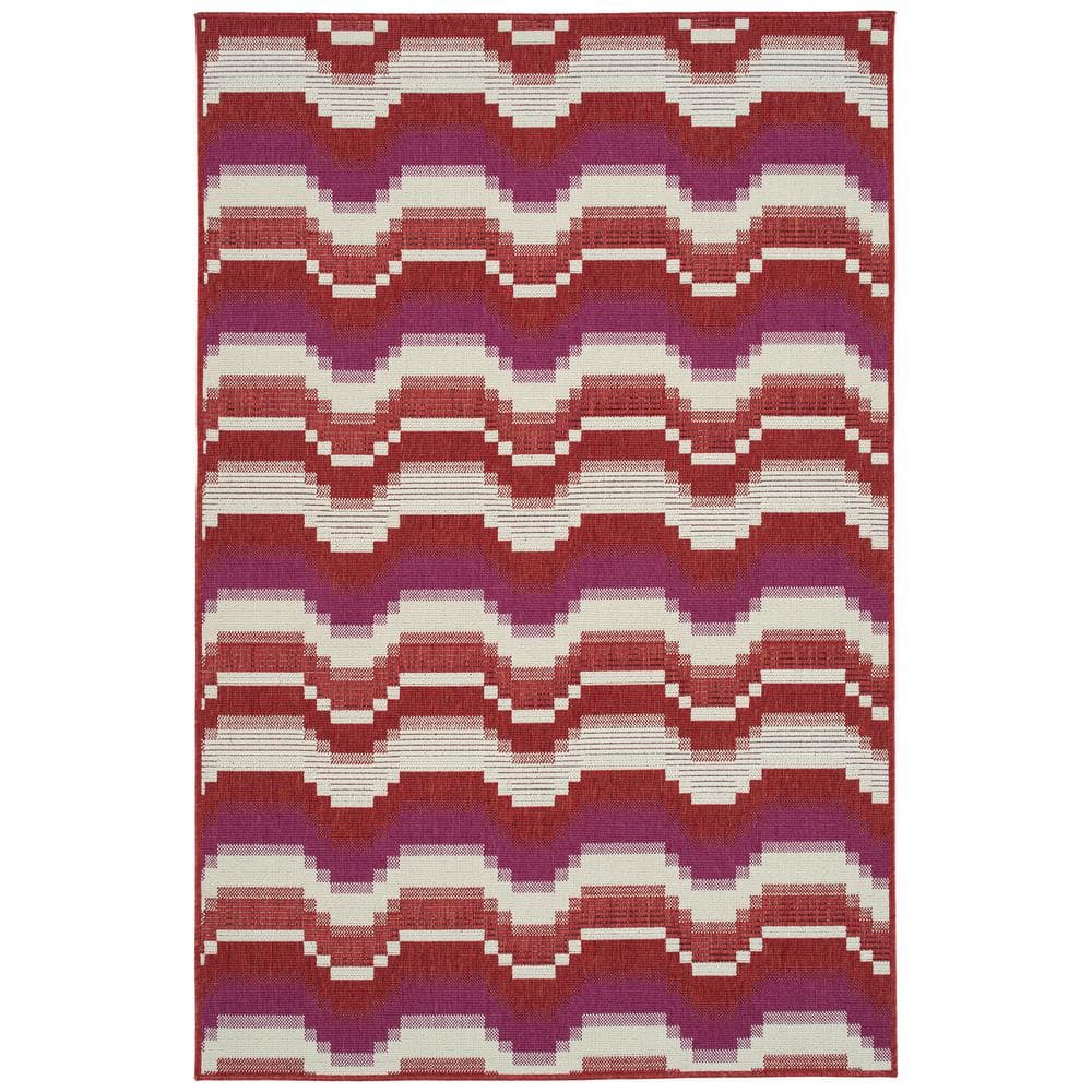 Kaleen Pianta Collection Red 5'3