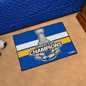 St. Louis Blues 2019 Stanley Cup Champions 1.5 ft. x 2.5 ft. Starter Area Rug