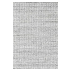 Lineage Silver 4 ft. x 6 ft. Woven Heathered Polyester Rectangle Outdoor Area Rug