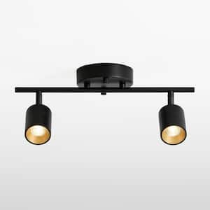 Shura 2-Light Black Integrated LED Track Light with Rotatable Heads, 1 ft. Fixed Track Lighting Kit, 3000k, 1470 Lumens