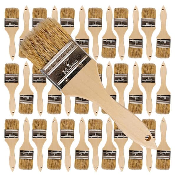 30 Pieces Paint Brushes Bulk Small Flat Top Paint Brush Acrylic