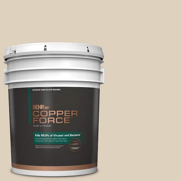 COPPER FORCE 5 gal. #OR-W07 Spanish Sand Semi-Gloss Enamel Virucidal and Antibacterial Interior Paint & Primer