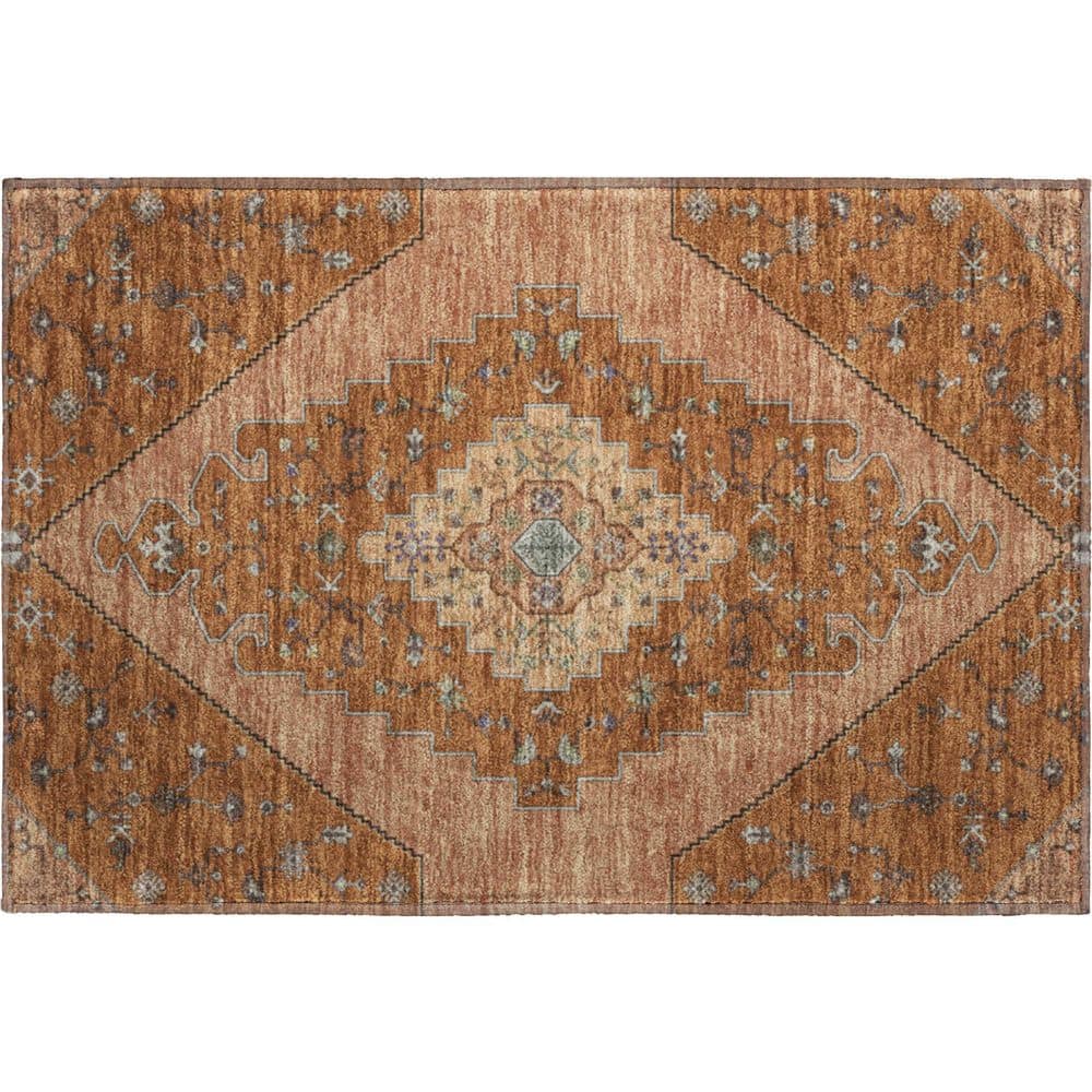 Mayfield Premium Machine Washable Abstract AMF2472 Paprika 2 ft. x 3 ft. Accent Rug price history on PriceWatchPro