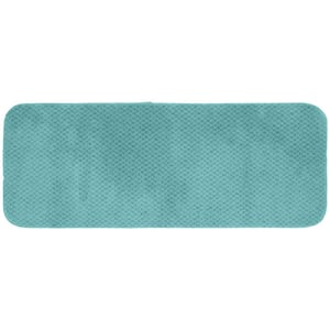 Cabernet Sea Foam 22 in. x 60 in. Washable Bathroom Accent Rug