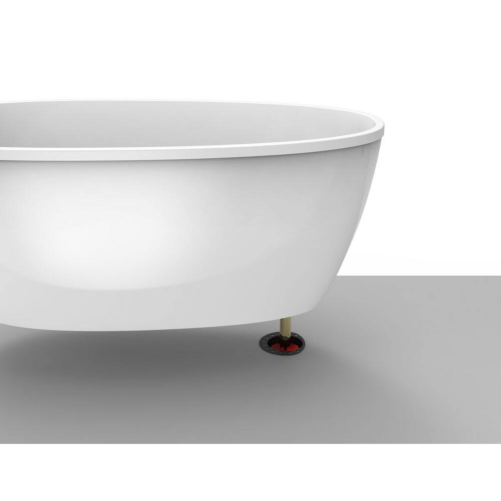 Lyndsay 67" White Freestanding Acrylic Soaking Bathtub