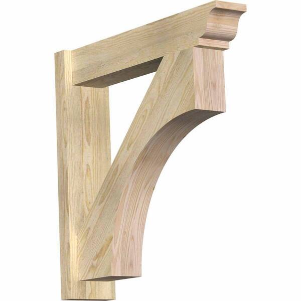 Ekena Millwork 6 in. x 28 in. x 28 in. Douglas Fir Westlake Traditional Rough Sawn Outlooker