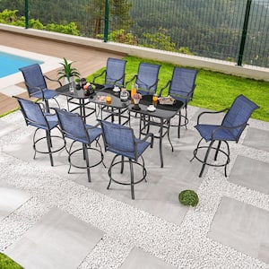 11-Piece Square Metal Outdoor Dining Set