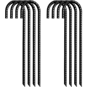 0.3 in. x 16 in. Rebar Stakes J Hook Extra Heavy-Duty, Garden Stake Steel Stakes Tent Stakes (12-Pack)