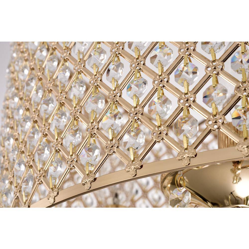 Chrome Crystal Candle 65" Chandelier with Drum Shade