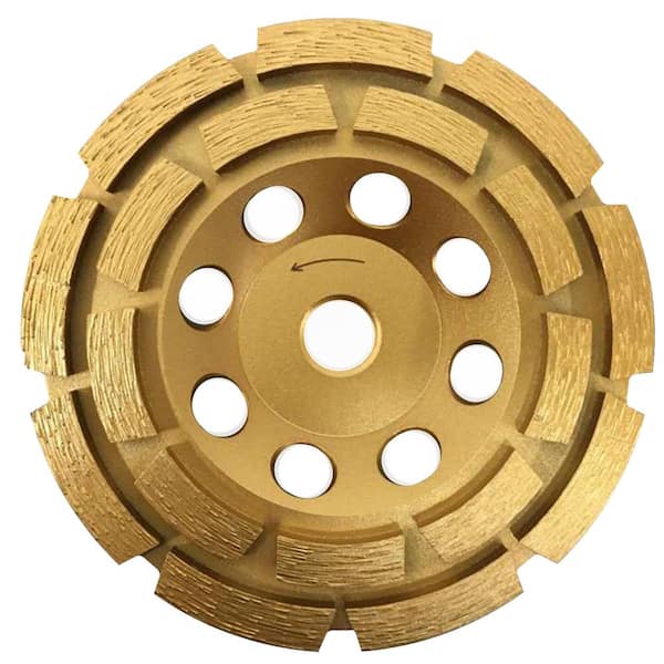 Whirlwind USA 4 in. Double Row Diamond Grinding Cup Wheel for Concrete and Mortar
