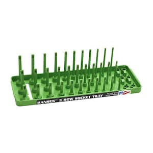 3 Row 1/4 in. SAE Socket Tray - Hi-Viz Green