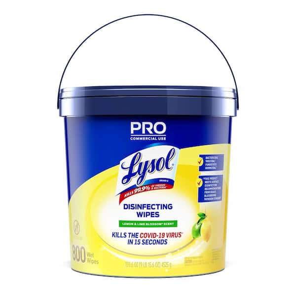 Lysol 800-Count Lemon and Lime Disinfecting Wipes Bucket