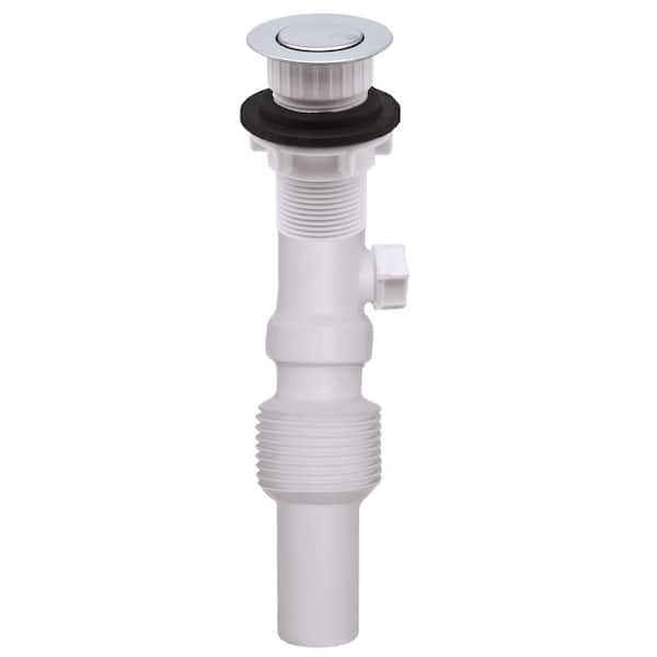 2-in-1 EasyPOPUP Flexible Plastic Pop-Up Drain, Chrome
