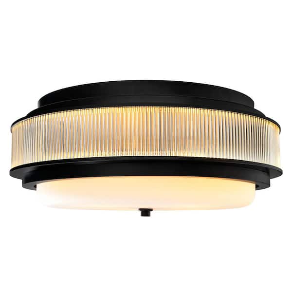 CWI Lighting Valdivia 4 Light Black Flush Mount