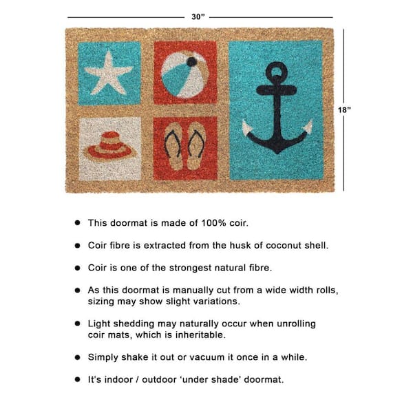 Multi Beach 18 in. x 30 in. Doormat